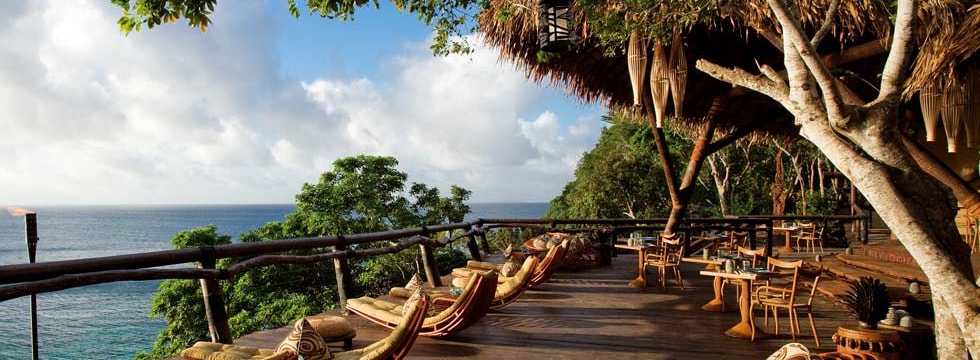 Tropical Fiji beach and crystal waters